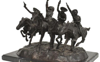 AFTER REMINGTON 'COMING THROUGH THE RYE' BRONZE