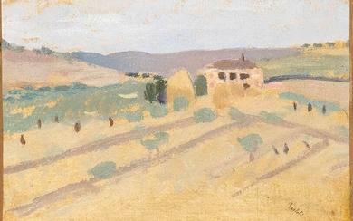 AMERIGO BARTOLI NATINGUERRA (Terni, 1890 - Roma, 1971) Umbrian landscape,...