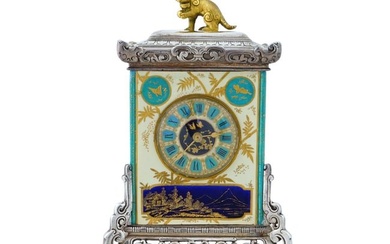 ANTIQUE LATE 19TH C FRENCH ORIENTAL MANTLE CLOCK