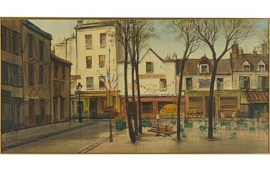 A.P. Lambert (French, 20th Century) La Place du Terte a