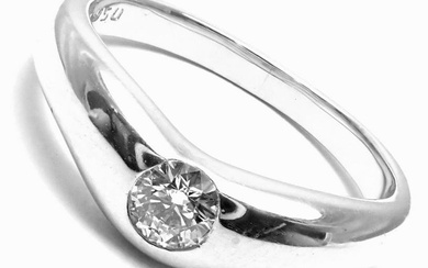 AUTHENTIC! TIFFANY & Co. PLATINUM PERETTI DIAMOND 0.18ct BAND RING
