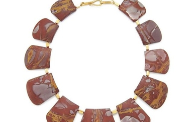Abigail Sands - a jasper collar necklace.