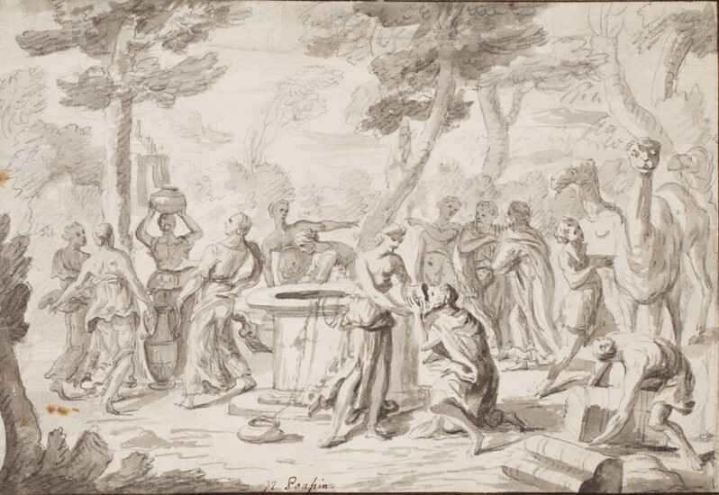 Abraham and Rebecca at the Well, Follower of Nicolas Poussin