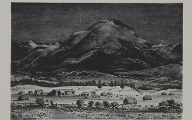 Adolf Dehn, Black Mountain, Lithograph