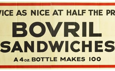 Advertising Poster Bovril Beef Hot Drink Sandwiches