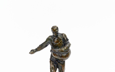 Aimé-Jules DALOU (1838-1902) Le semeur Epreuve en bronze à la cire perdue à patine verte...