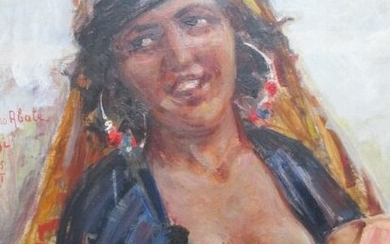 Alessandro Abate (1872-1953) - Jeune femme donnant le sein à son bébé