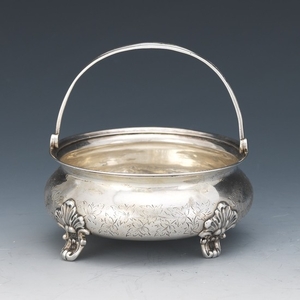 Alexander II Russian Silver Sugar Basket, ca. 1861
