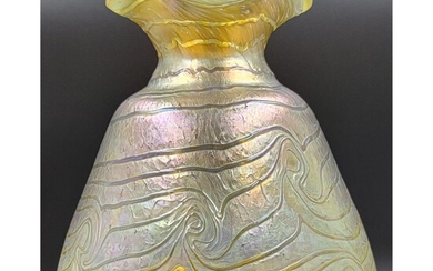 Amazing Art Glass Vase W/ Grounded Pontil Ca 1920's