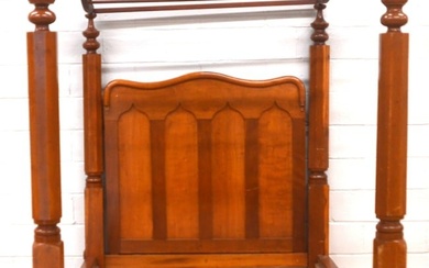 American Empire Cherry Poster Bed with Tester Top.
