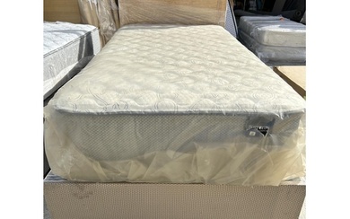 American Single Bed with Restonic Comfort Mattress and Woode...