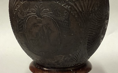 An 18th Century Scottish silver mounted coconut cup. Circa 1770.