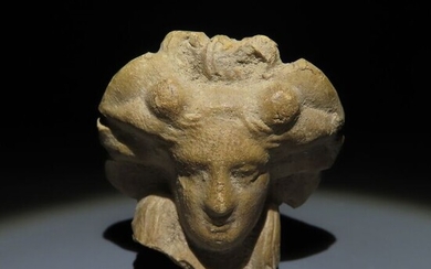 Ancient Greek Terracotta Female head 3rd - 1st century B.C. Ex. The Gaudin Collection 1895-1905