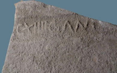 Ancient Roman Stone SAtempel op Romeinse dakpan van Leg XIIII - (3×13×26 cm)