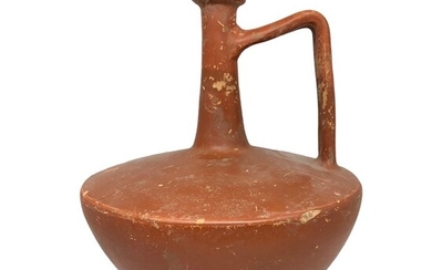 Ancient Roman Terracotta red-slip ware lagynos, 23,5 cm