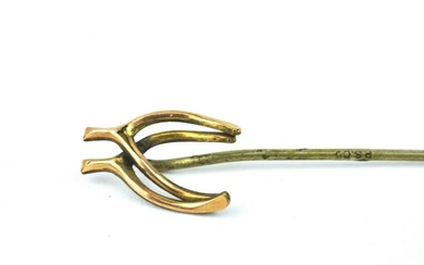 Antique 19th C Double Wishbone Stick Pin