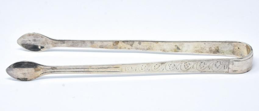 Antique English Georgian 1806 Sterling Silver Tong