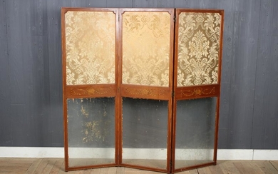 Antique Framed Glass Room Divider