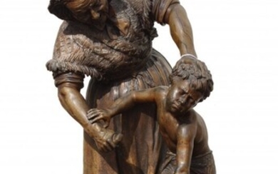 Antonin GUÉTON (1886-1941), Bronze Figural Group