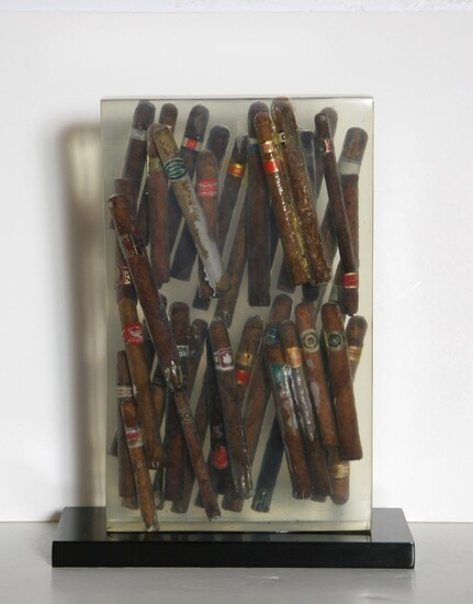 Arman, Waiting to Exhale, Accumulation of Cigars Sculpture