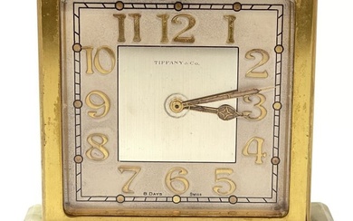 Art Deco Tiffany & Co. Double Sided Partners Desk Clock