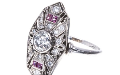 Art Deco ring, 2nd Half of the 20th Century