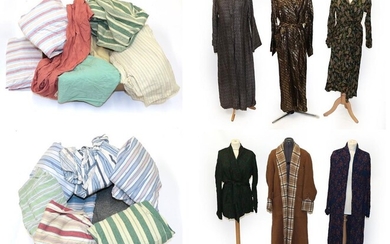 Assorted Circa 1940's and Later Gentlemen's Dressing Robes, Undergarments and...