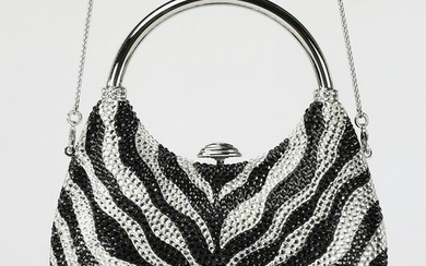 Authentic Judith Leiber crystal zebra evening bag
