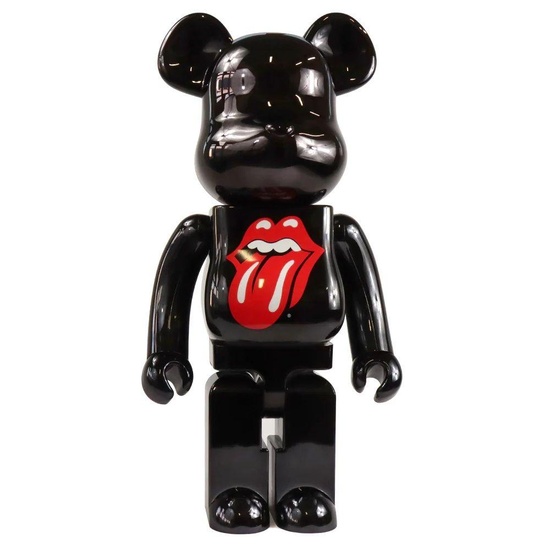 BE@RBRICK - Rolling Stones Lip & Tongue (Black Chrome) 1000%