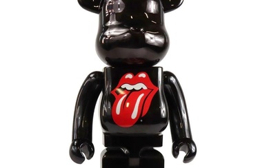 BE@RBRICK - Rolling Stones Lip & Tongue (Black Chrome) 1000%