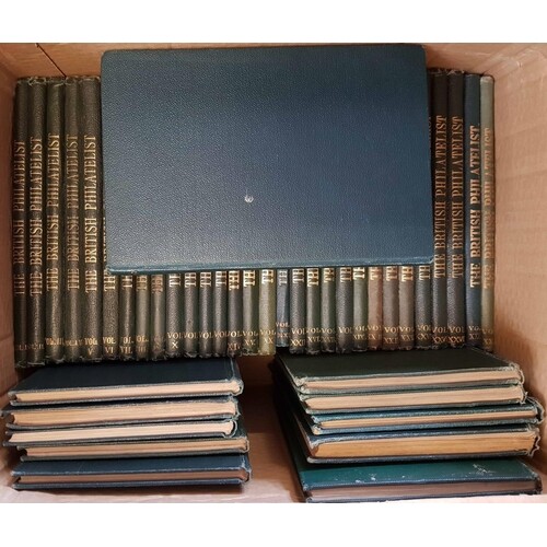 BRITISH PHILATELIST: One box. Vols 1-44 (1908-1954). Complet...