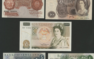 Bank of England, Percival S. Beale, 10 Shillings, 17 March 1950, serial...