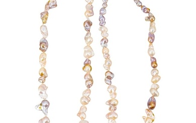 Baroque Pearl Necklace W/ Sterling Silver Clasp