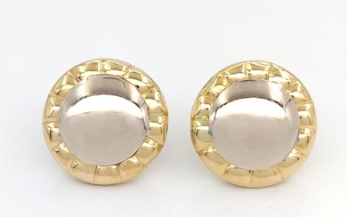 Bassani - 18 kt. White gold, Yellow gold - Earrings
