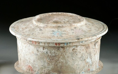 Beautiful Greek Canosan Pottery Lidded Pyxis, TL Tested