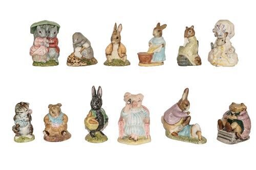 Beswick Beatrix Potter Figures Comprising: Benjamin Bunny Sat on a...