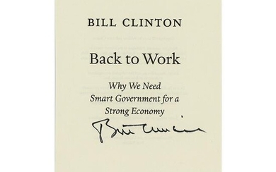 Bill Clinton Signed Book Page