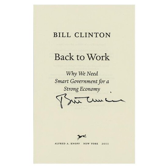 Bill Clinton Signed Book Page
