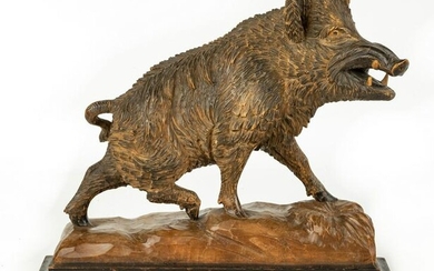 Black Forest Carving of Wild Boar