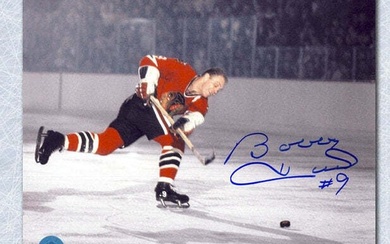Bobby Hull Chicago Blackhawks Autographed Record 51st Goal 8x10 Photo