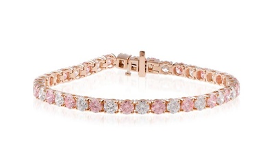 Bracelet Rose gold - 10.69 tw. Pink Diamond (Lab-grown) - Diamond
