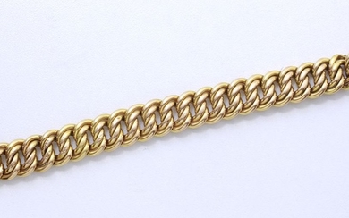 Bracelet in 750 thousandths gold, American chain link,...