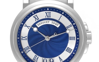 Breguet Marine Big Date Blue Dial Automatic Steel Mens Watch 5817ST