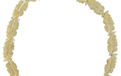 Buccellati 18K Yellow Gold Garland Leaf Necklace