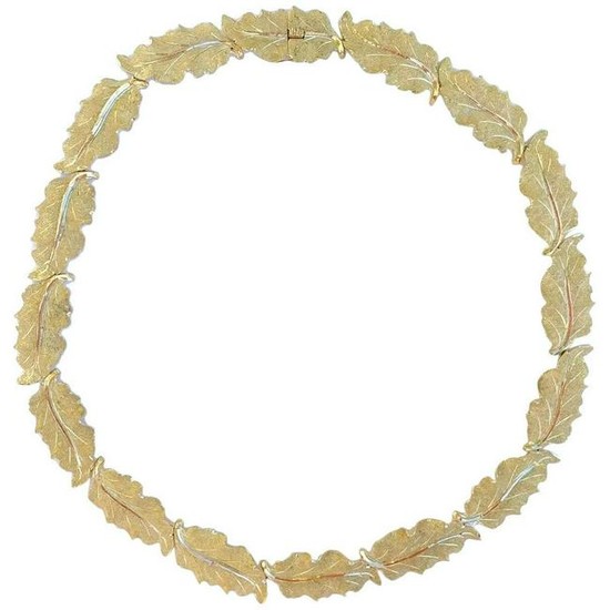 Buccellati 18K Yellow Gold Garland Leaf Necklace
