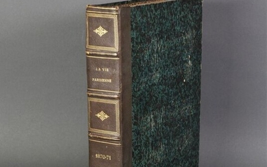 C. Review. La Vie parisienne. 1863 to 1874 and 1887 to1889. 14 vol. in-folio, half grief, spine with decorated nerves.
