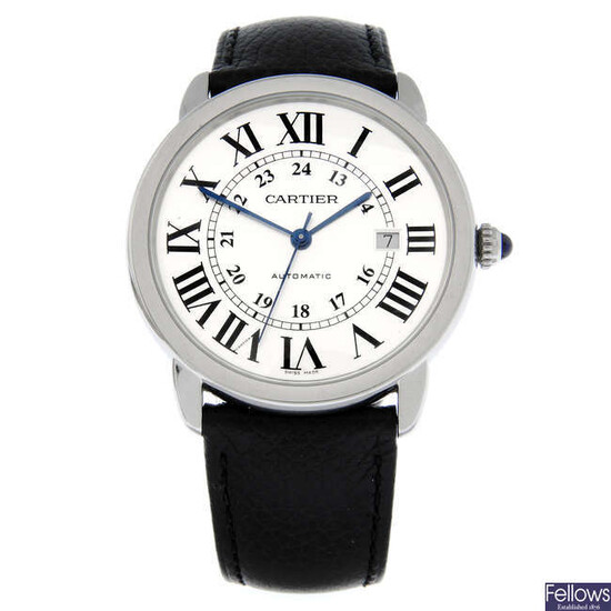 CARTIER - a stainless steel Ronde Solo wrist watch, 41mm.