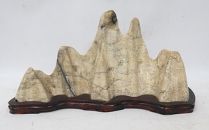 CHINESE NATURAL STONE SCHOLAR'S MOUNTAIN. HEIGHT 8";