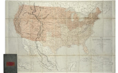 (CIVIL WAR.) Ettling, Theodor. Map of the United States of North America. Large...
