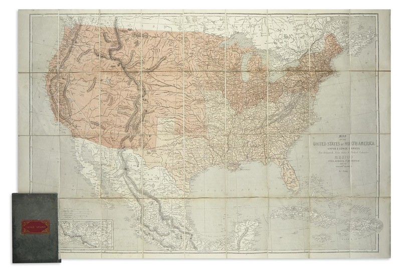 (CIVIL WAR.) Ettling, Theodor. Map of the United States of North America. Large...
